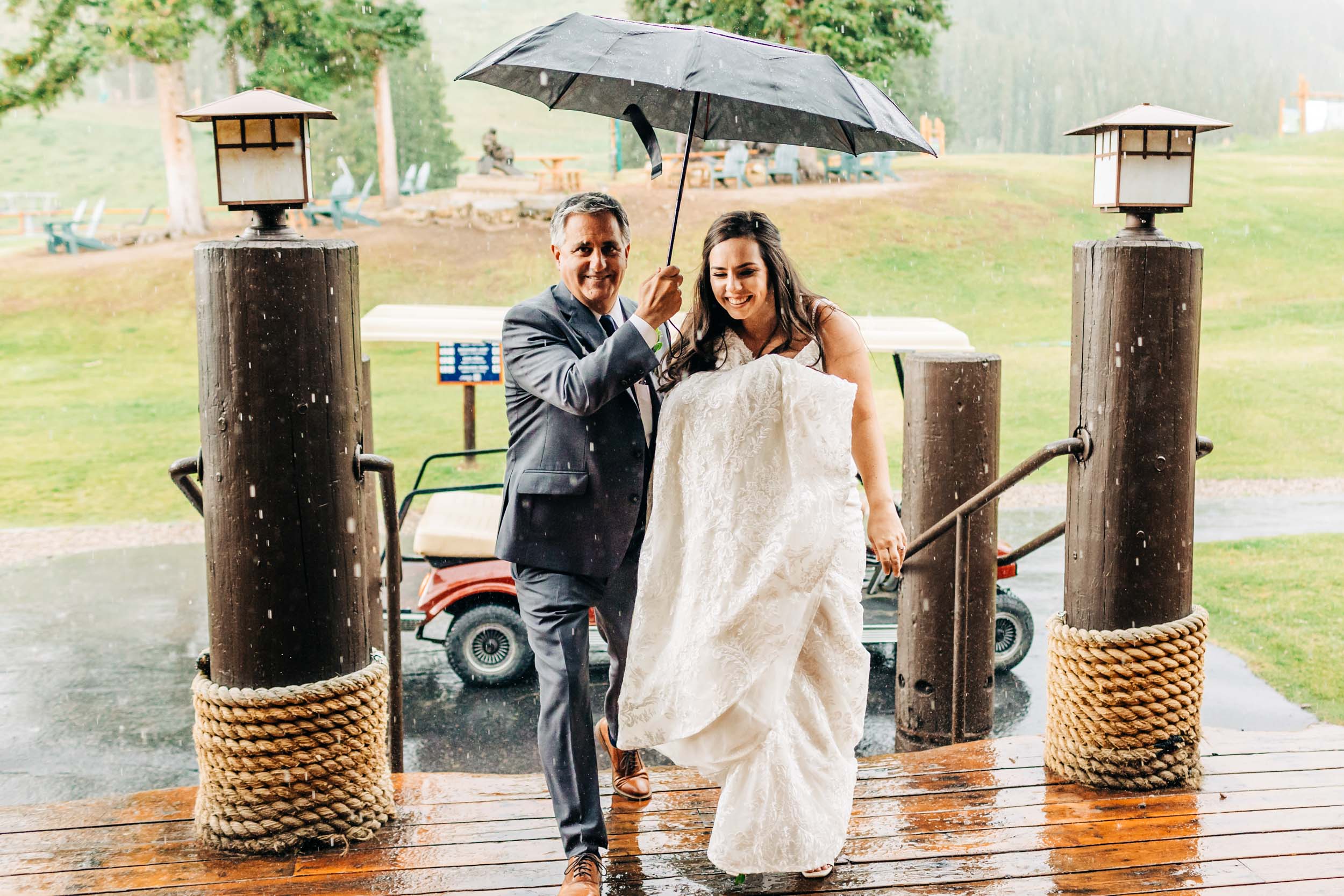 rainy wedding beaver creek colorado
