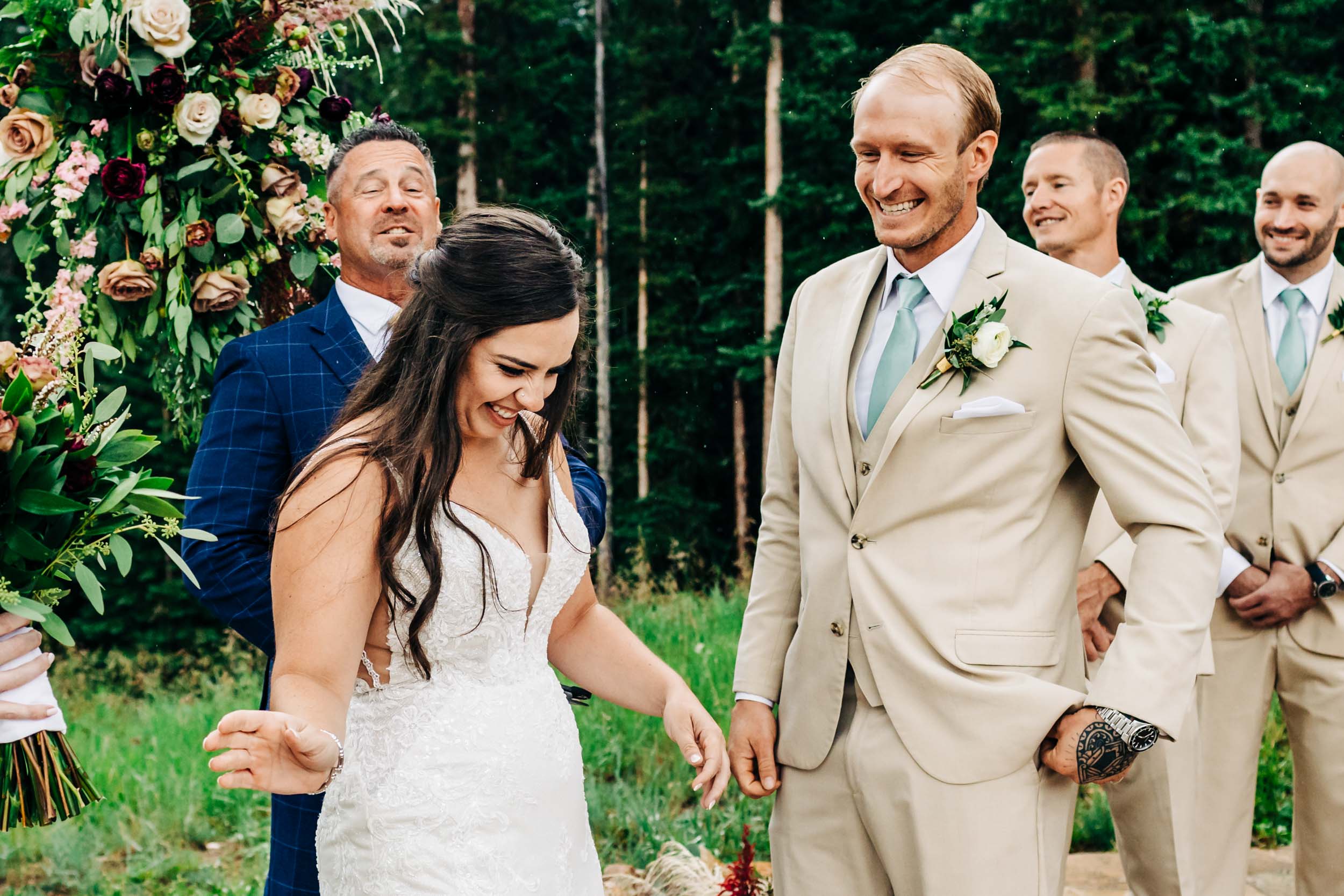 beaver creek wedding deck ceremony