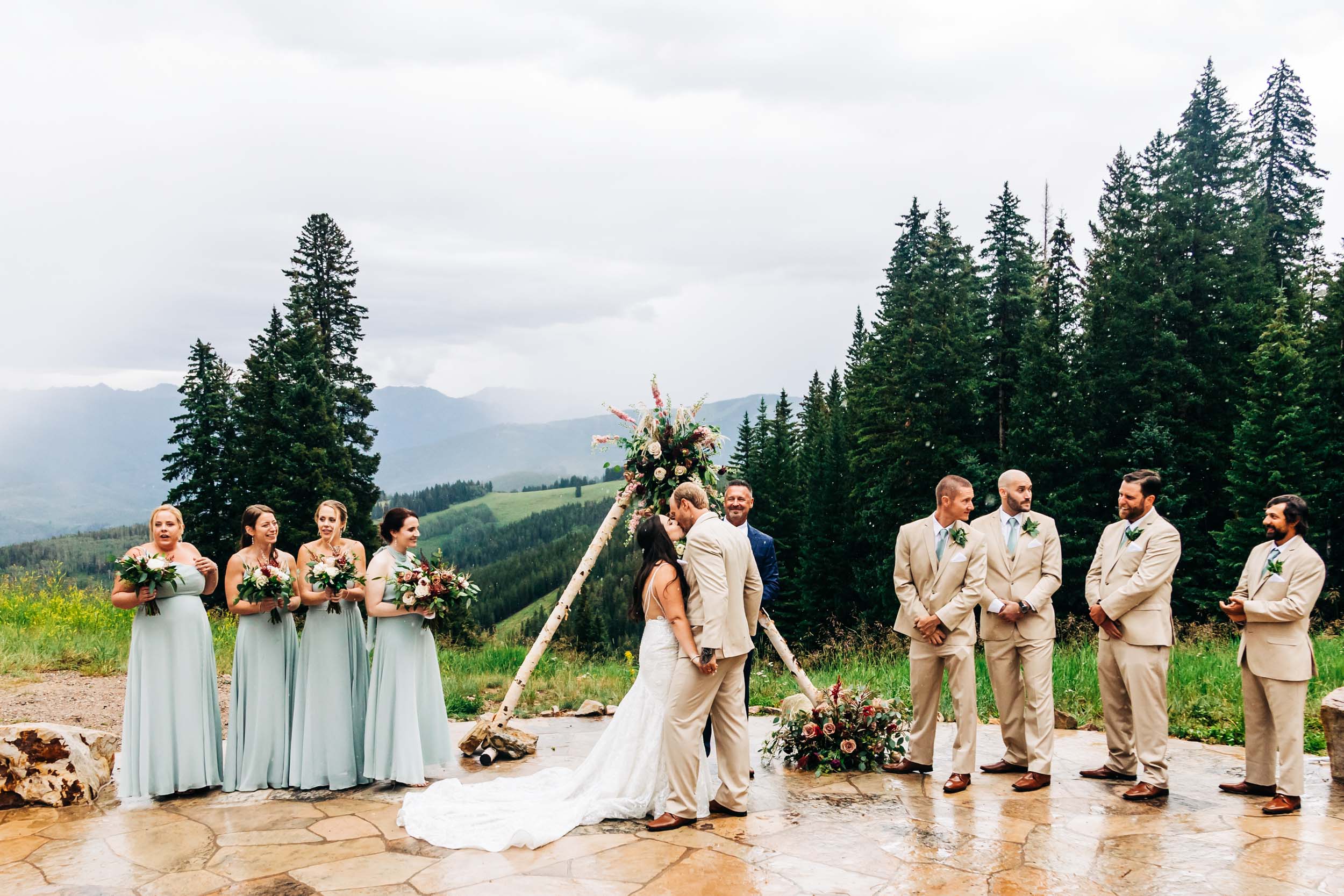beaver creek wedding deck ceremony