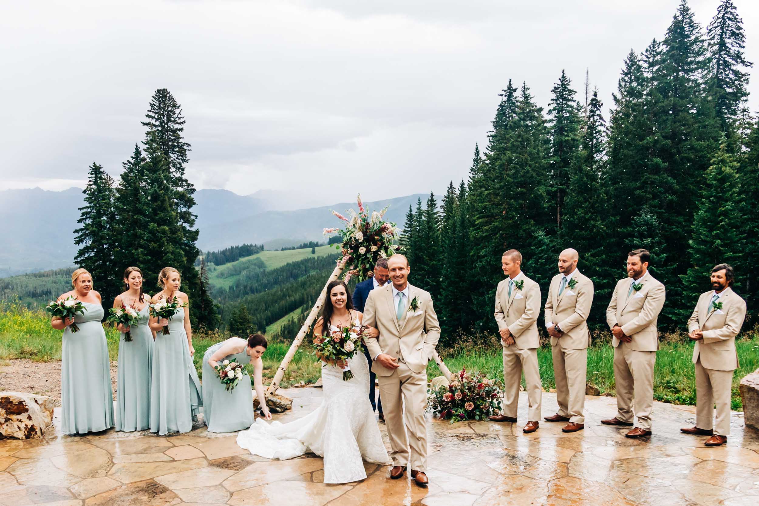 beaver creek wedding deck ceremony photo