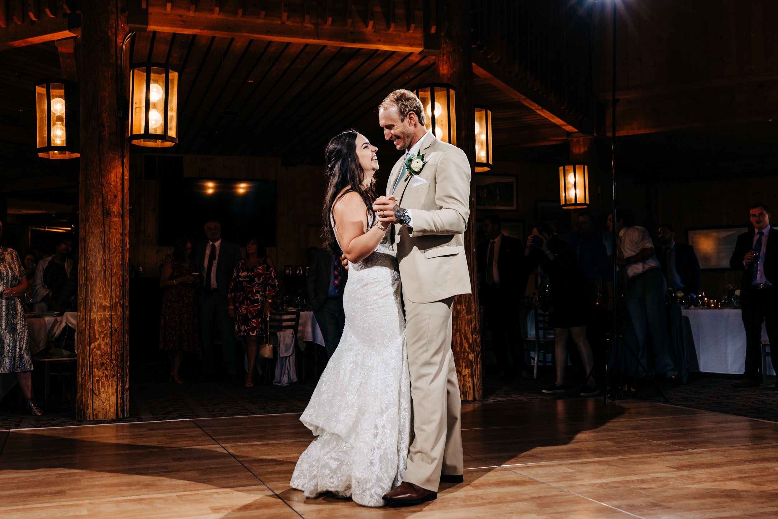 spruce saddle lodge wedding reception first dance