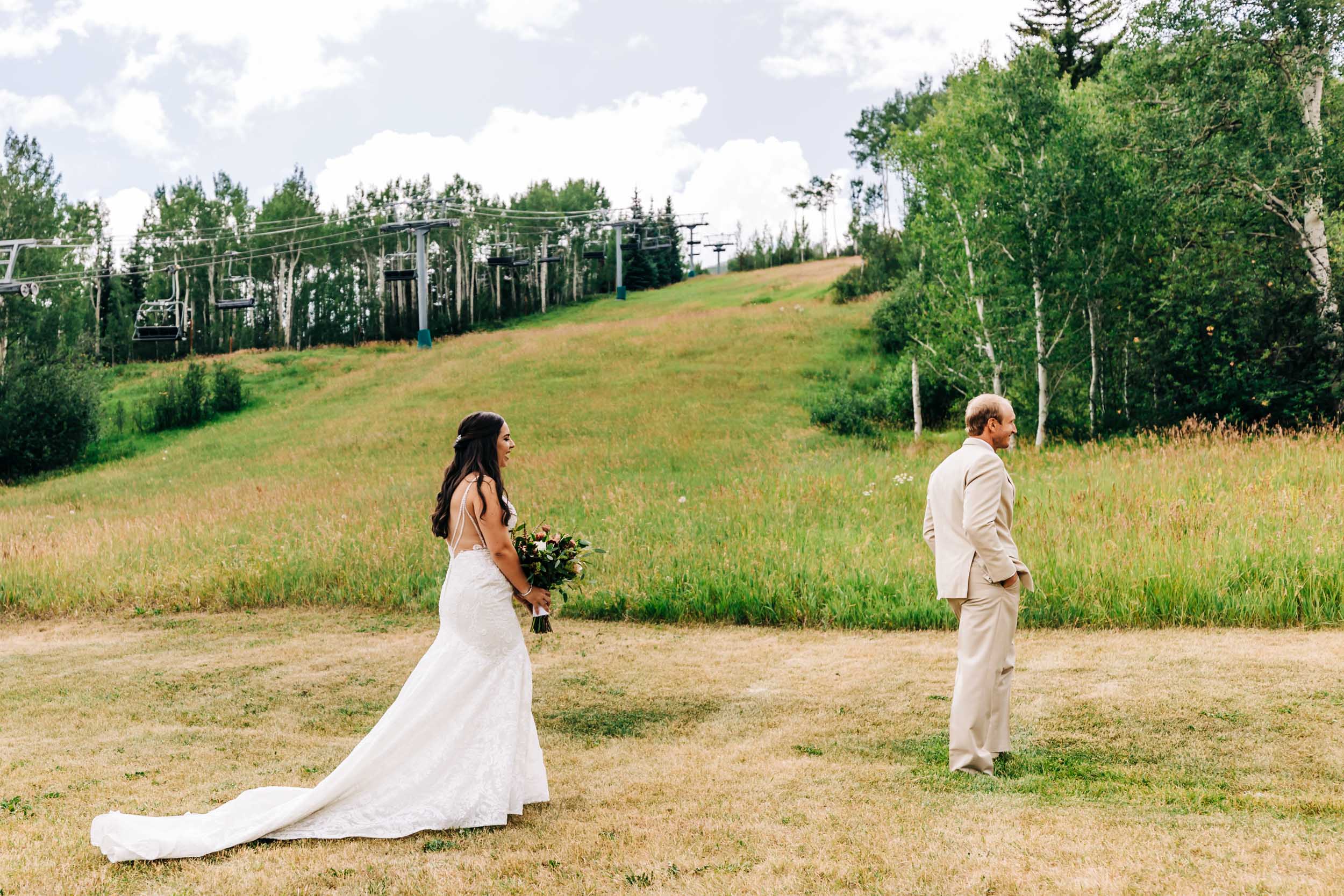 first look beaver creek wedding