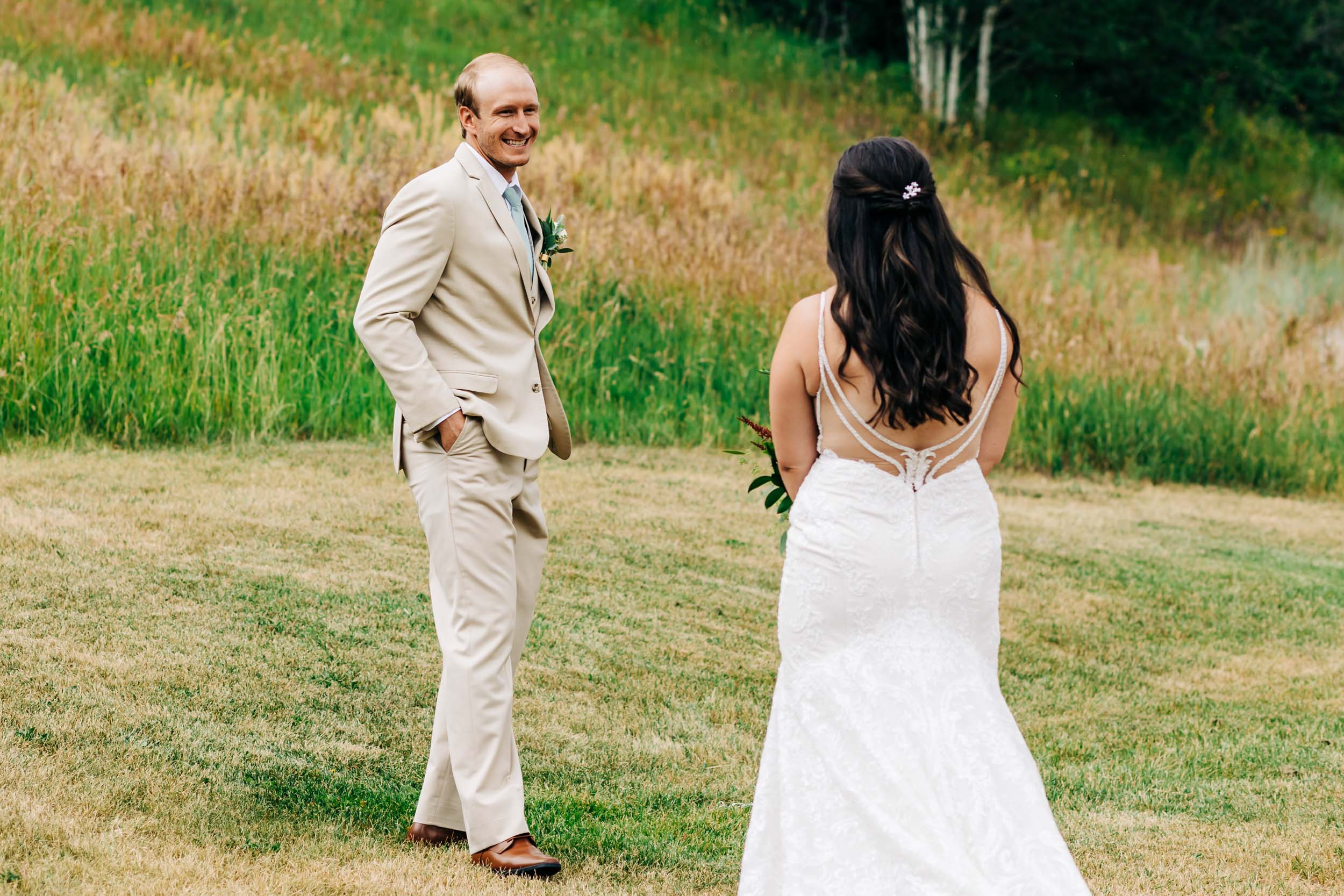 first look beaver creek wedding
